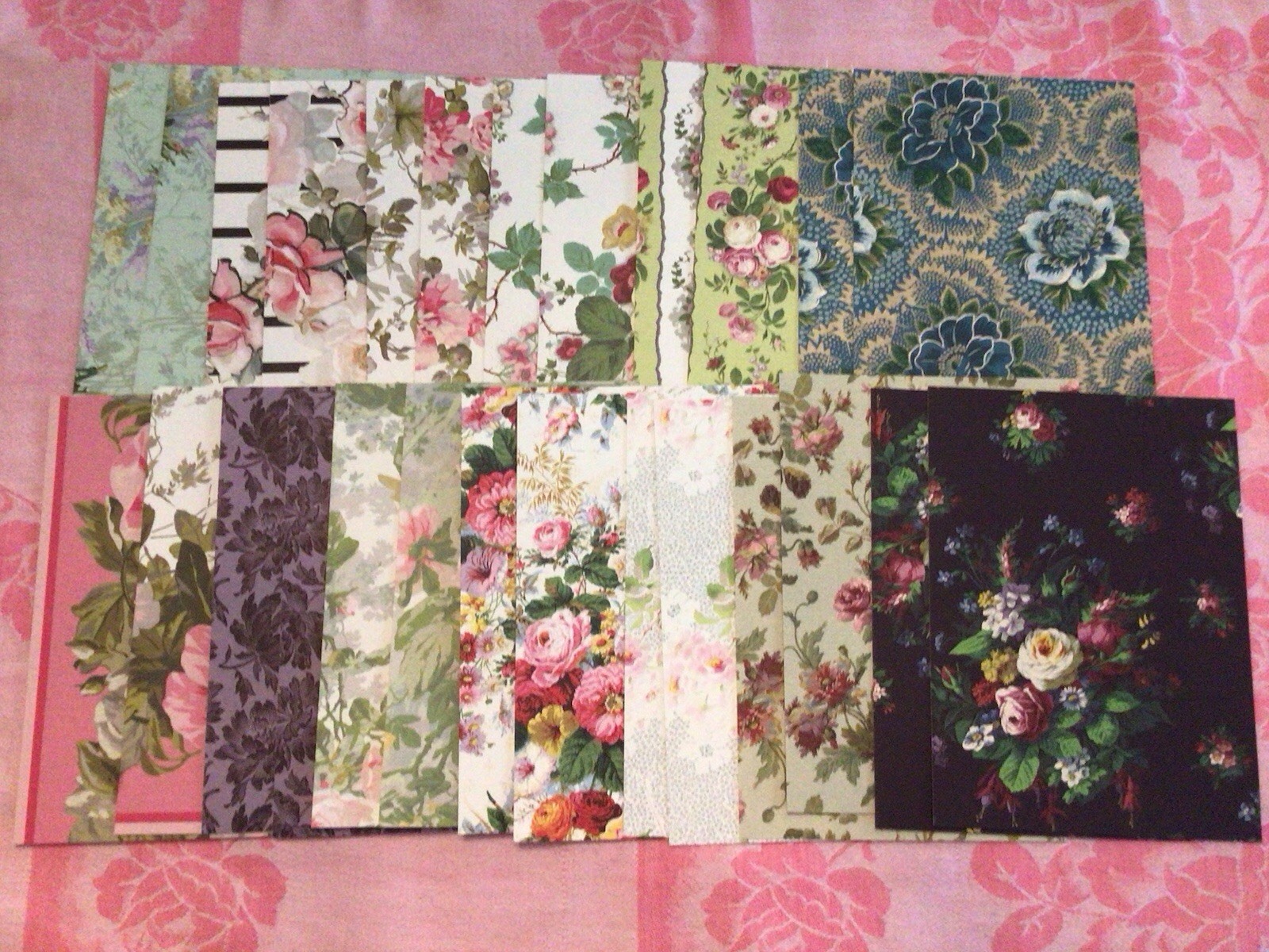 Anna Griffin Beautiful Floral  Card Stock  5x 7 & more set of 52