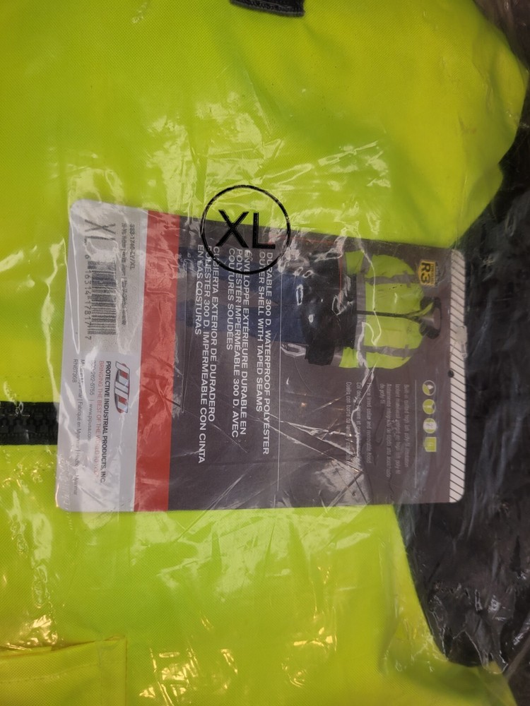 HIGH VISIBILITY Reflective Insulated ANSI Class 3 ROAD WORK Bomber Jacket XLARGE