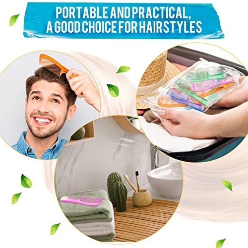 60 Pack Hair Combs Set Bulk Plastic Dressing Combs for Hair Styling
