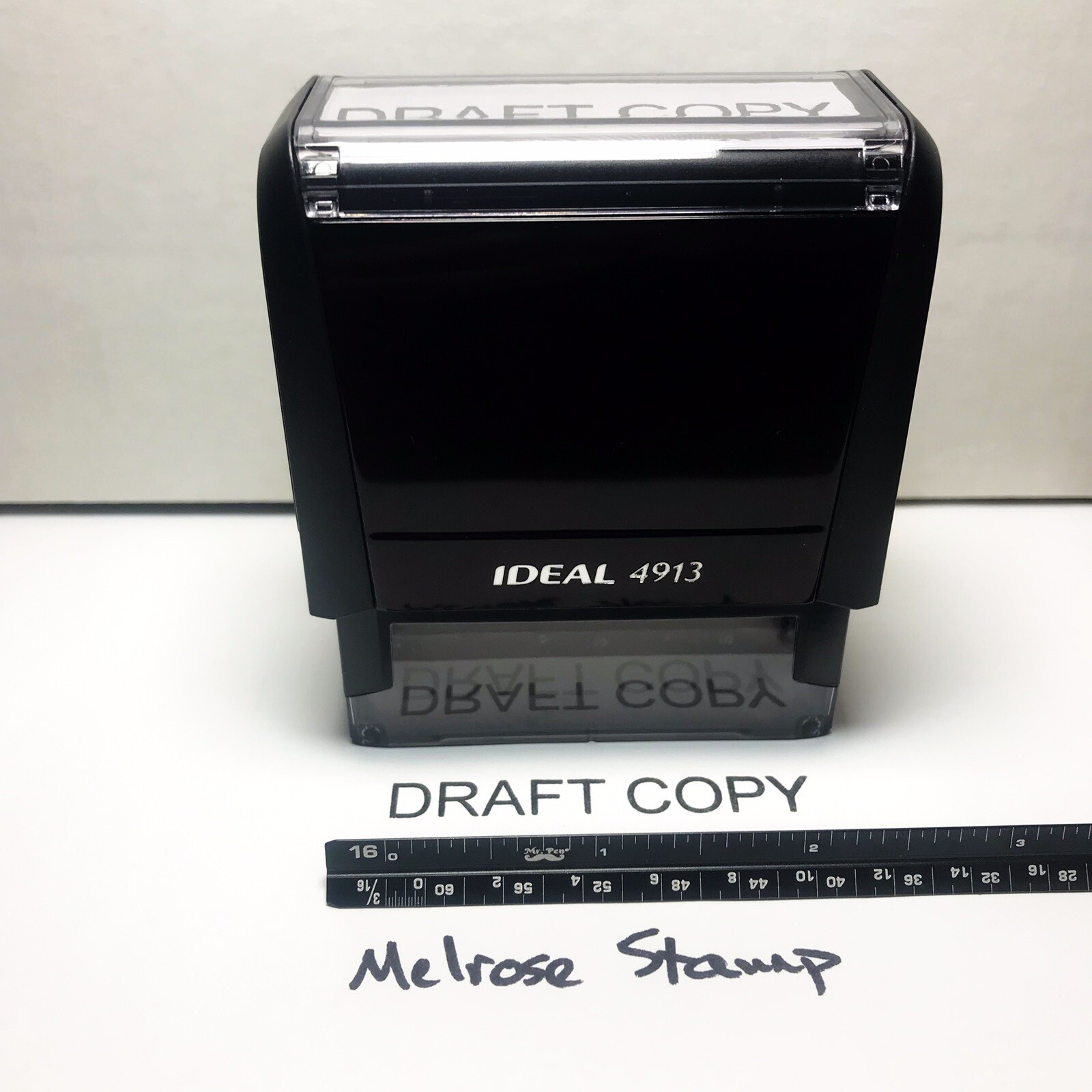Draft Copy Rubber Stamp Black Ink Self Inking Ideal 4913