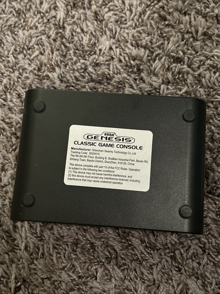 Sega Genesis Unit Only No Cords. Front Cover Missing