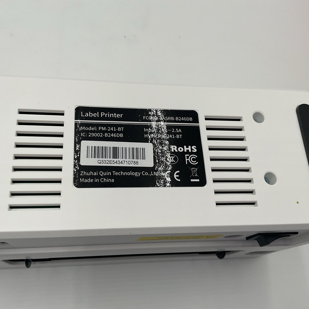 Phomemo Portable Bluetooth Thermal Printer W/ Power Adapter, Labels & Stand READ