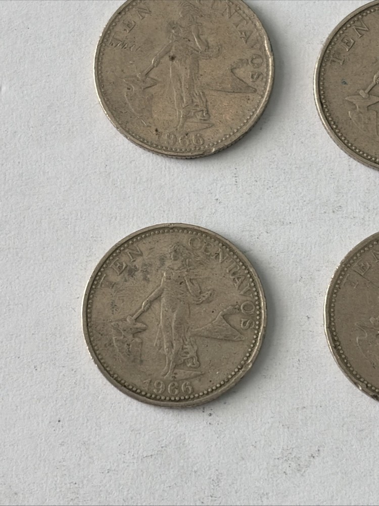 1966 Philippines Coins-10 Centavos-Circulated