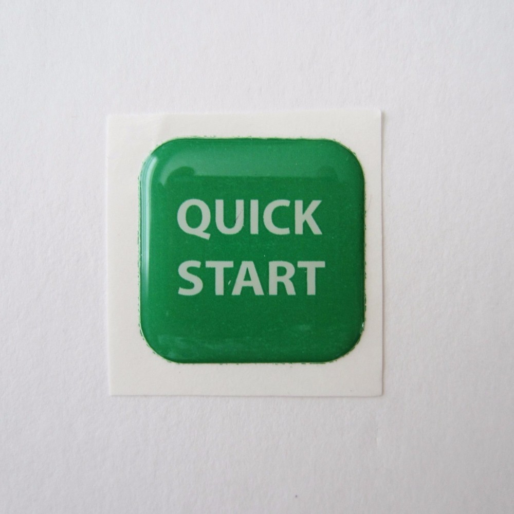 Precor Experience D-Pad Domed Quick Start Decal with Adhesive