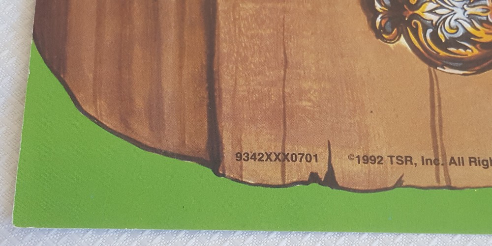 POSTER MAP FOR QUEST FOR THE SILVER SWORD MODULE DUNGEONS & DRAGONS TSR