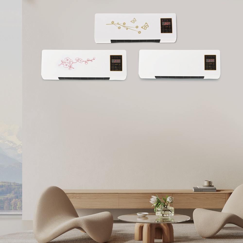 Bedroom 1400w Adjustable Temperature Timer Heater Wall Mounted Ptc Space Heater