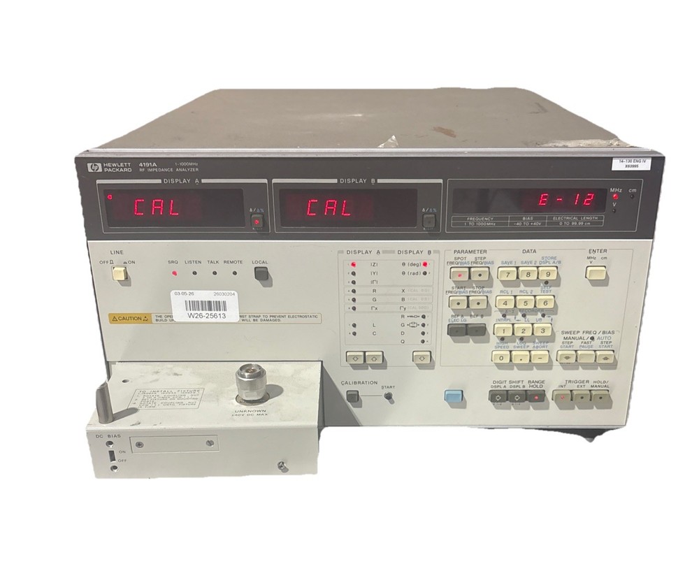 Hewlett Packard HP: 4191A RF Impedance Analyzer, 1 - 1000MHz