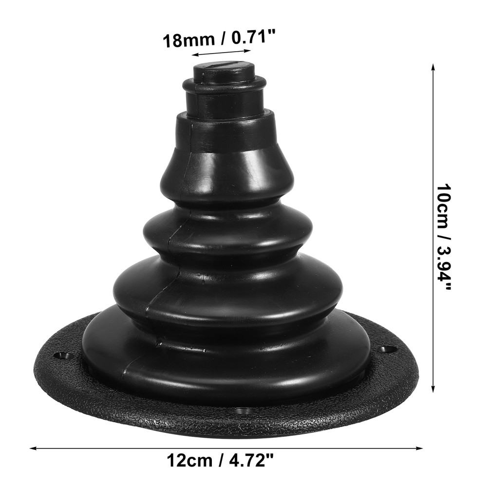 12cm 4.72" Cone Shape Boat Steering Shift Cable Boot Protective Bellows Black
