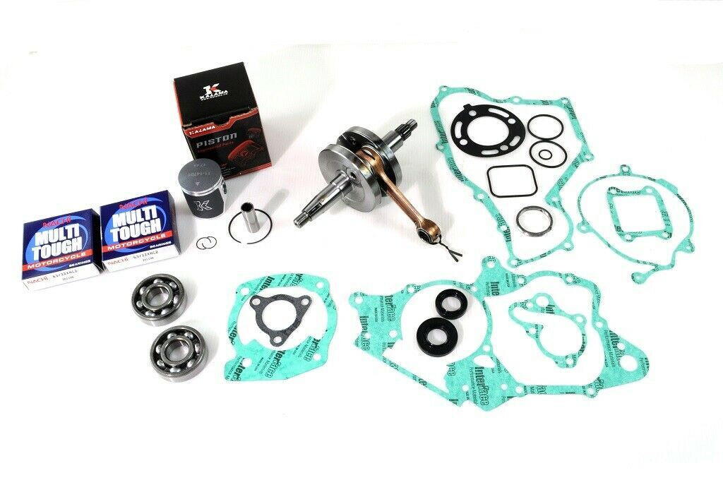 NEW CR85R 03-04 Complete Engine REBUILD Kit Piston Crank NACHi Main Bearing Kit