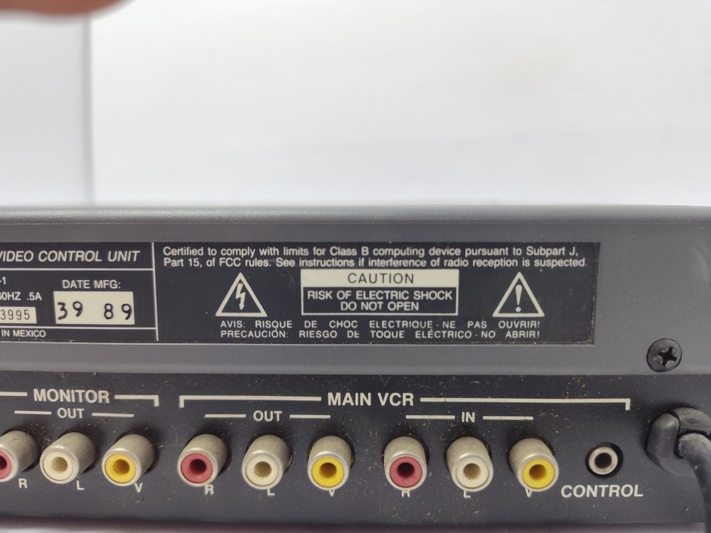 Genuine Videonics (VCU-1) Video Control Unit - Box Only POWERS ON - UNTESTED