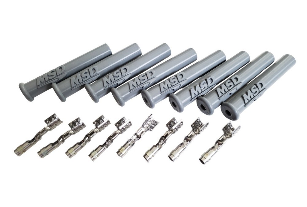 8 Pack Straight 180 Multi Angle MSD 3301 Spark Plug Wire Plug Boots & Terminals