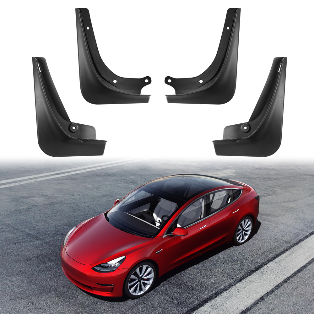 4pc For Tesla Model 3 2016-2024 Mud Flaps Splash Guards Front & Rear Left Right