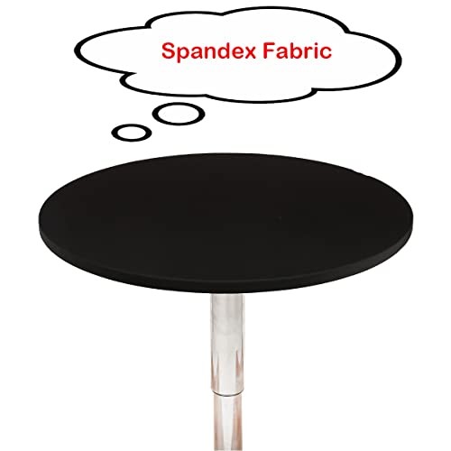 Cocktail Spandex Round Tablecloth Fitted Stretchable Table 22" (Round) A-black