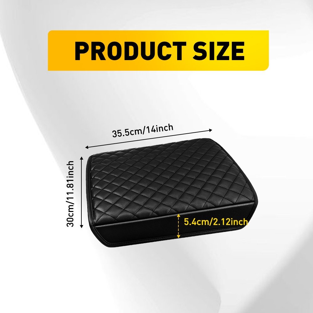 Fits Cadillac Escalade 2021-2026 Center Console Lid Armrest Cover Black Leather