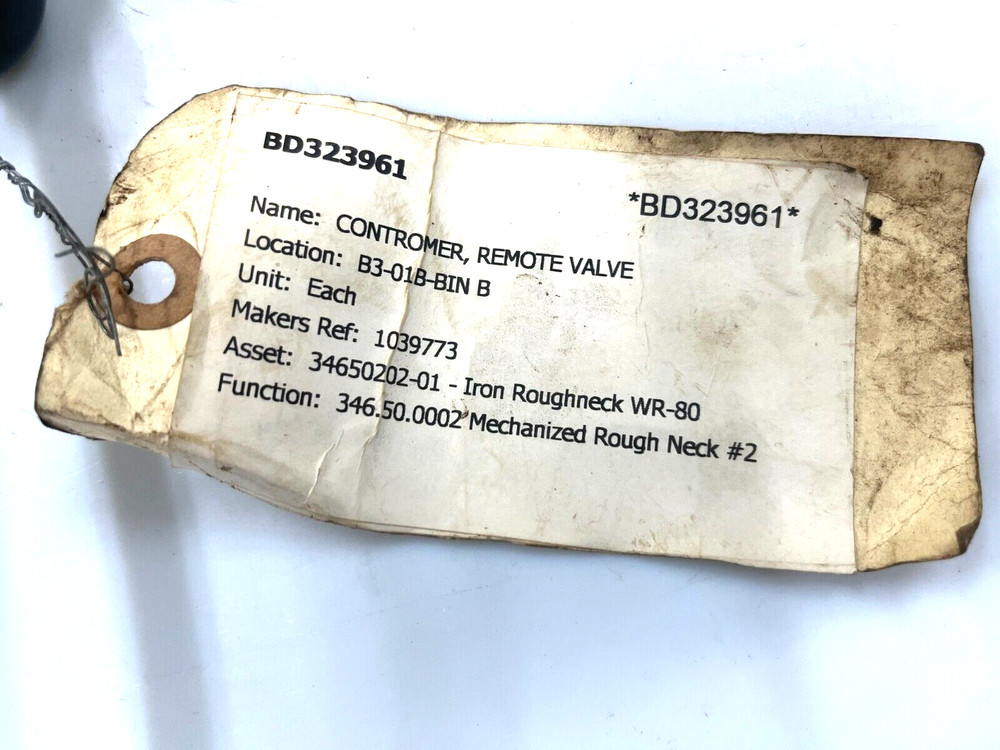 FORUM WR-80 Iron Roughneck # 1039773 Mechanical Remote Valve controller