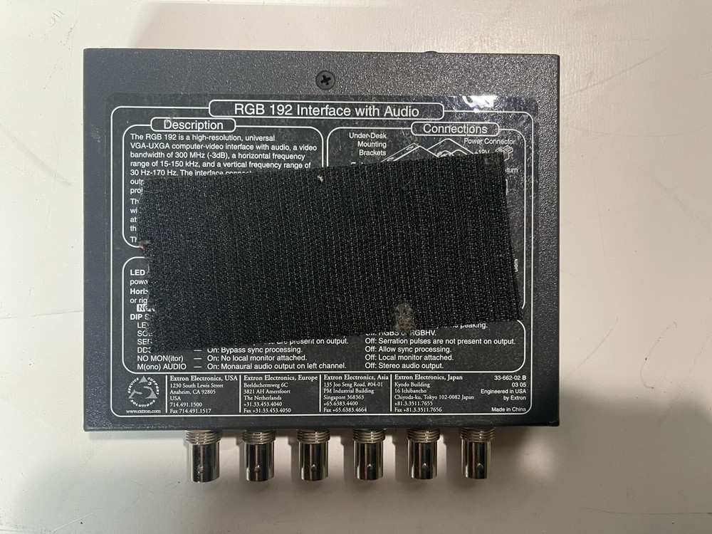 Extron RGB 192 Universal Computer Audio Interface