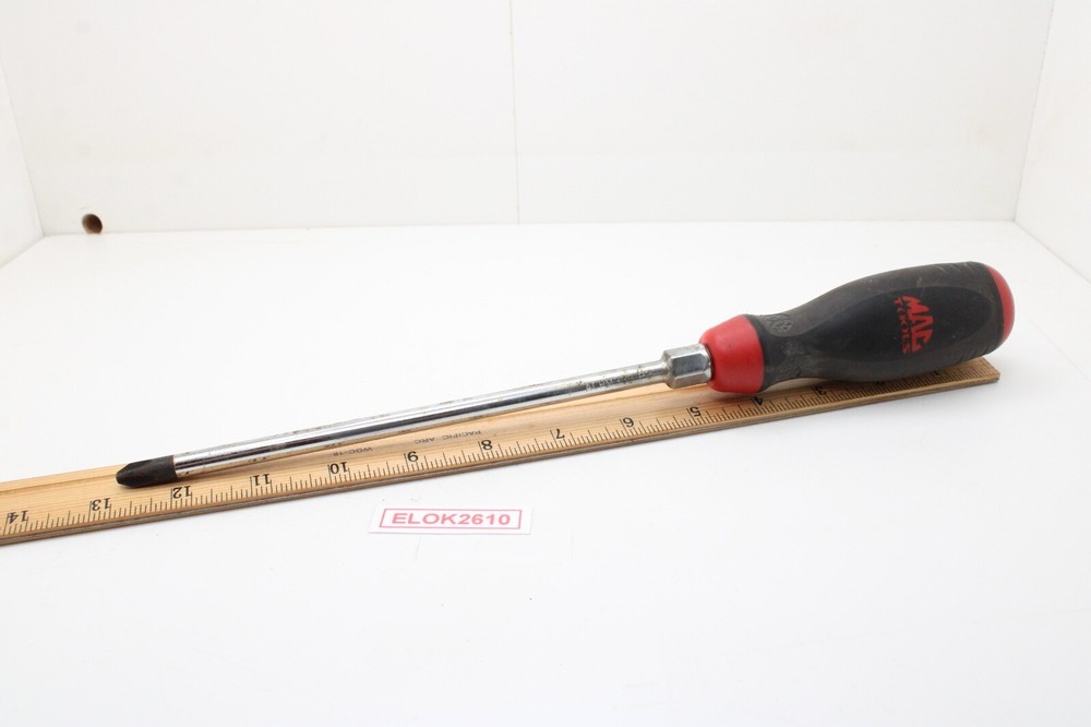 MAC Tools ACRM38B #3 Philips Screwdriver Red Black Soft Grip USA