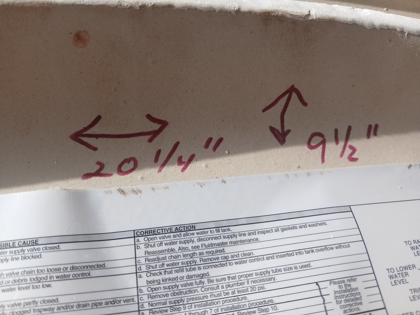 AMERICAN STANDARD WHITE TOILET TANK LID