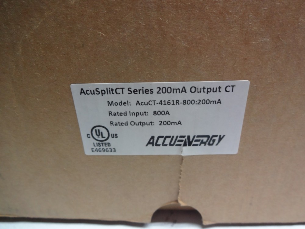Accuenergy Acuct-4161r-800:200ma Split Core Current Transformer
