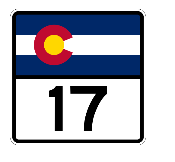 Colorado State Highway 17 Sticker Decal