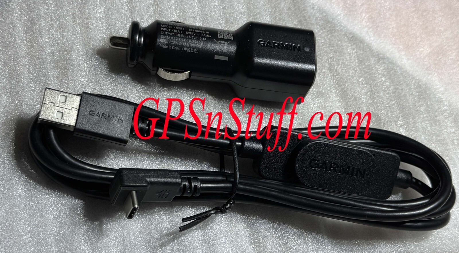 Genuine OEM Garmin Vehicle Power Cord, USB-A to USB-C Cable with 12-Volt Adapter