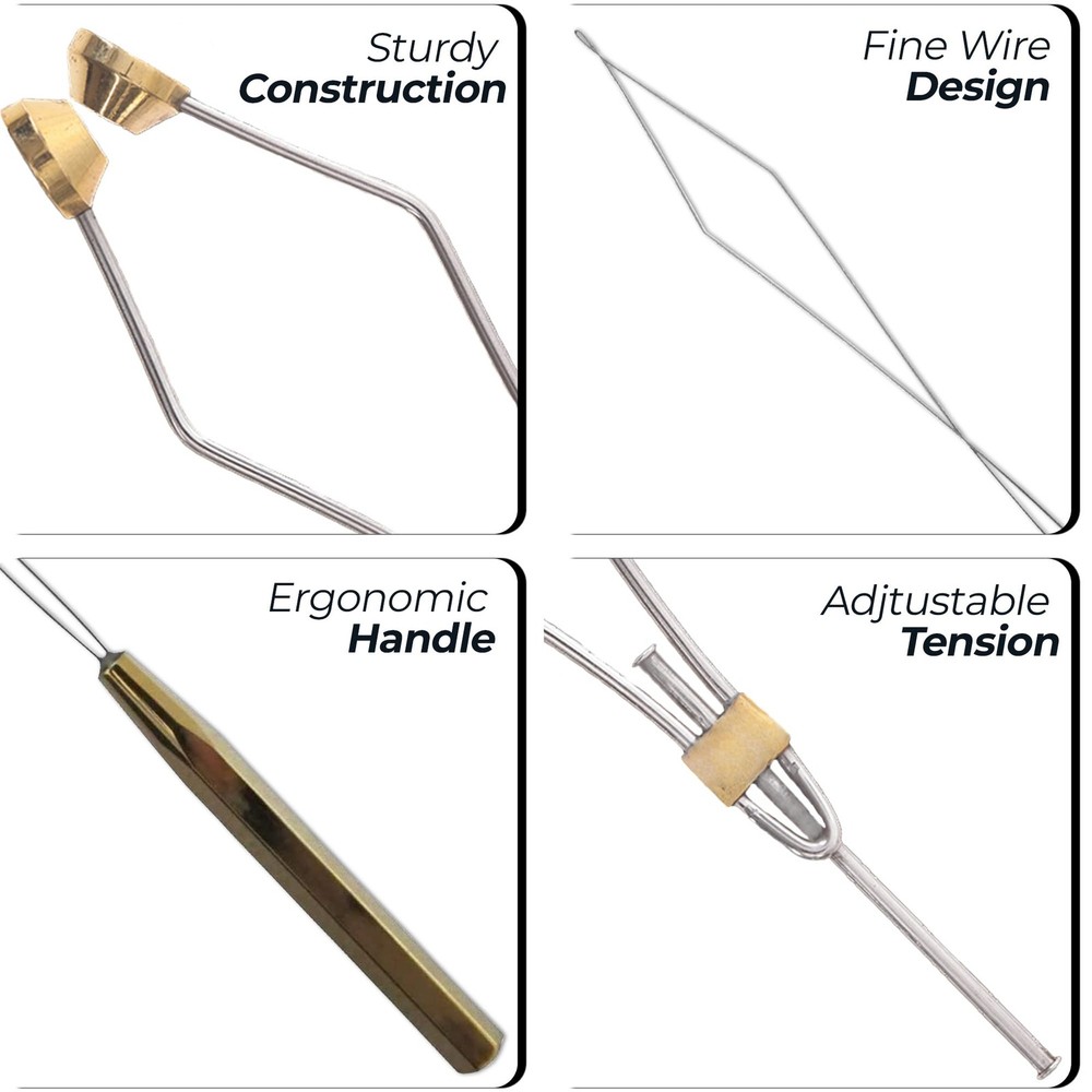 Fly Tying Bobbin And Threader Combo Essential Tools Holder Equipment