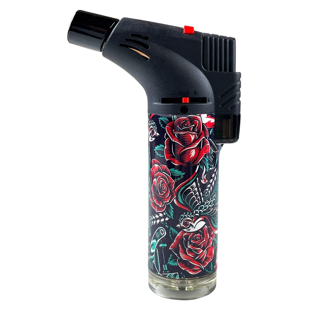 3 Pack Jumbo 4" Single Jet Flame Torch Gun Lighter Refillable Lockable Windproof