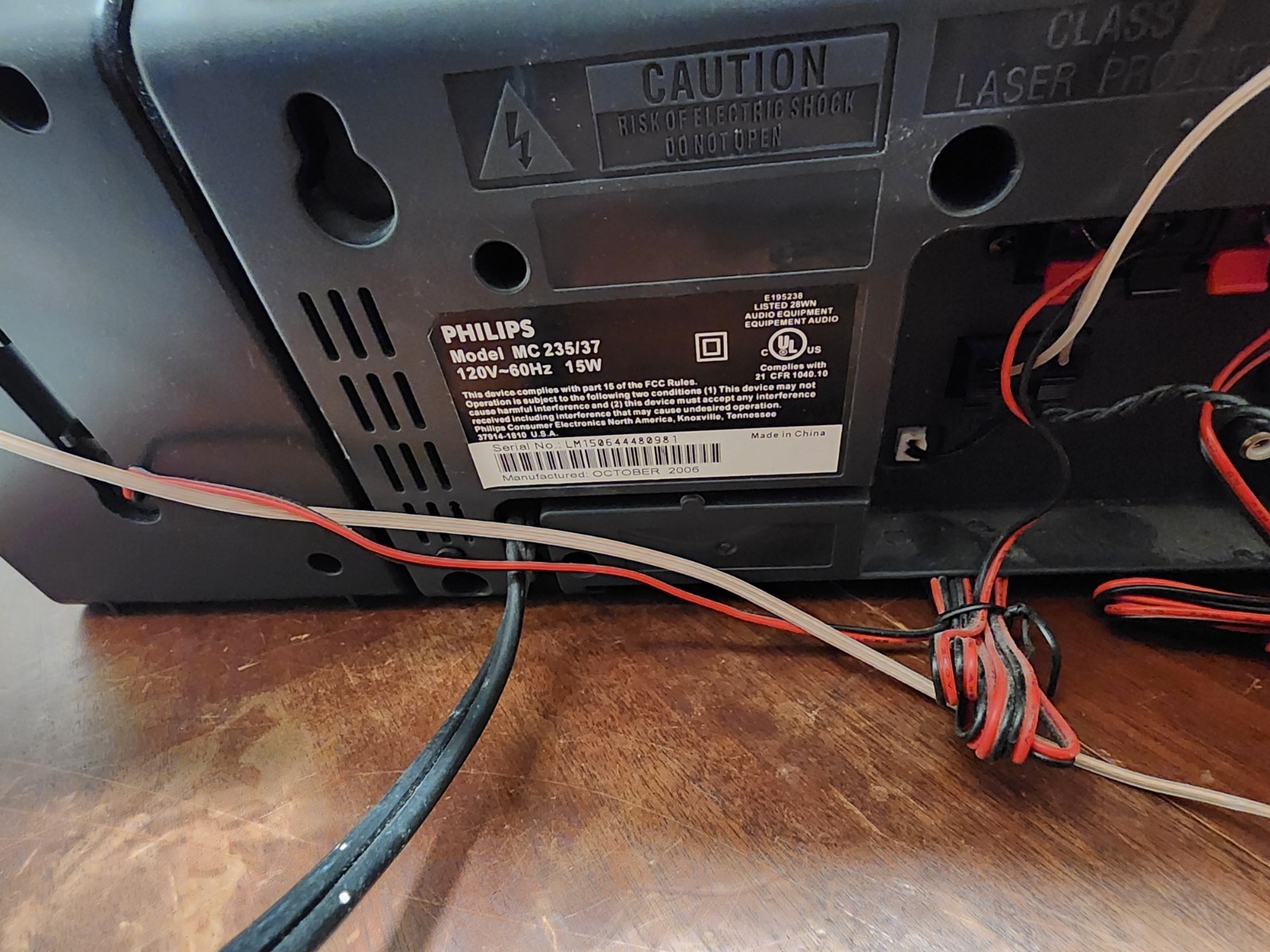 Philips Micro System MC235/37 CD Player AM/FM Radio Stereo No Remote