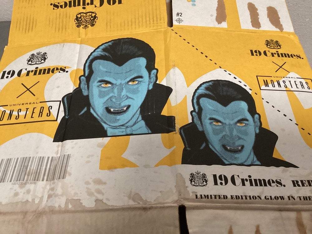 19 Crimes Universal Monsters DRACULA Wine Empty Box