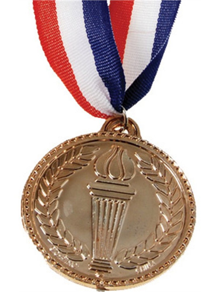 2" Costume Accessory Olympic Style Plastic Bronze Medal