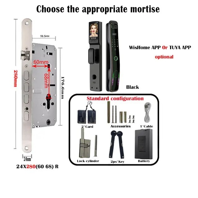 Tuya 3D Face Real-time Intercom Smart Door Lock Security Camera Intelligent 2025