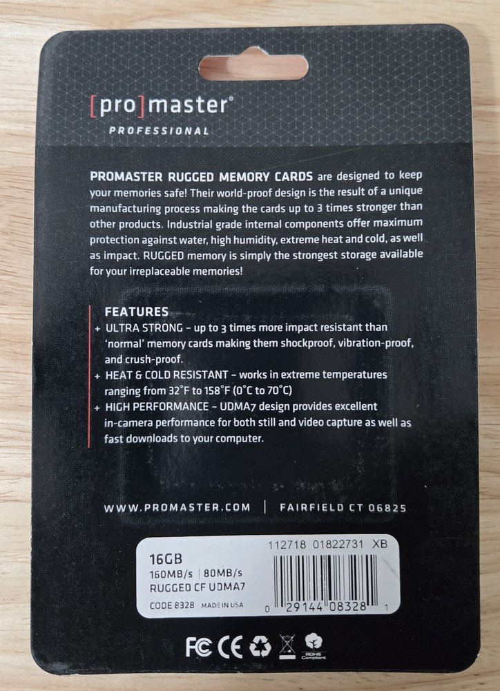 Promaster Professional Rugged 16 GB UDMA7 Compact Flash Card
