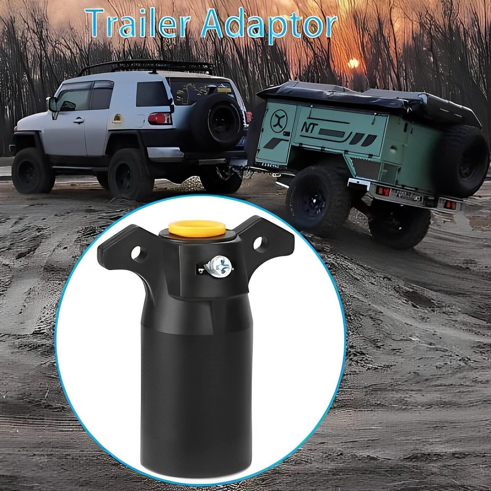 Pair 7 Way Round RV Style Trailer Light Plug Connector Replacement End Blade