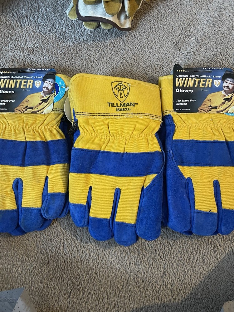 Tillman 1568 Split Cowhide Cold Block Lined Waterproof Winter Gloves Large