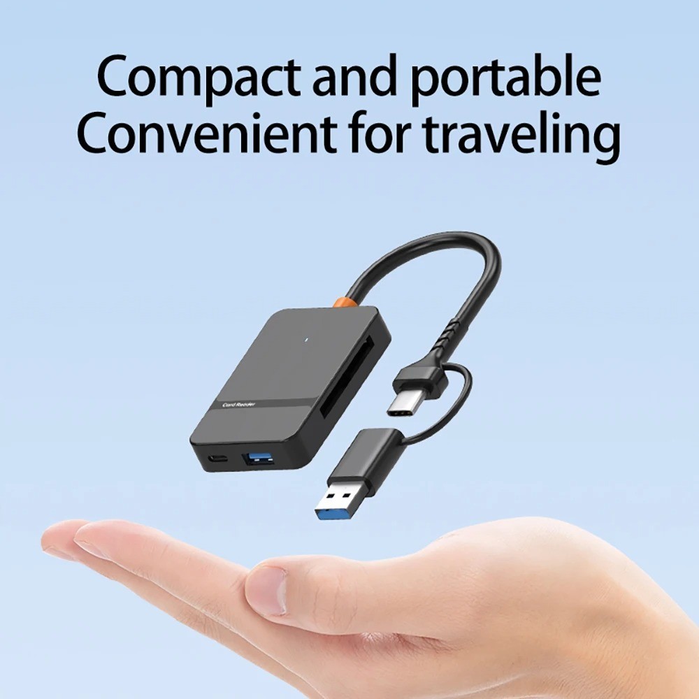 USB C 8-in-1 Card Reader Multi-functional Card Reader Support SD/TF/CF/MS Card