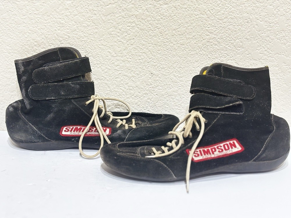 Vintage Simpson Racing Driving Shoes Black Size 9