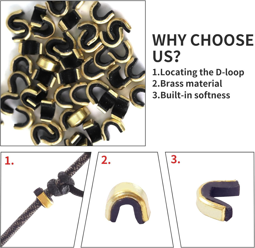 Bow String Nock Points - 40 Packs Arrows Bowstring Nocking Point Set Archery Acc