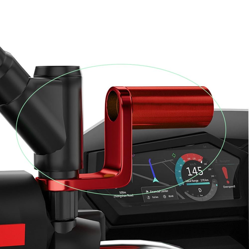 2 Pack Motorcycle Handlebar Extender Mirror Mount Extension Post Extension Ba...