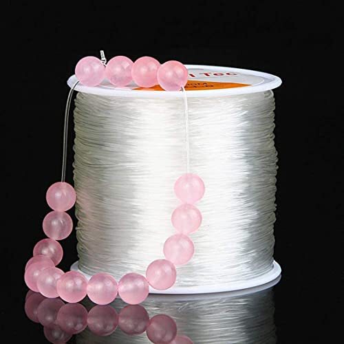 mm Elastic Stretch Thread for Bracelets, 3 Rolls Elastic 0.8 3 Roll Crystal