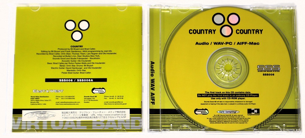 Sounds Good Country Sampling Sound System Sample/Sound Library/Sampling CD