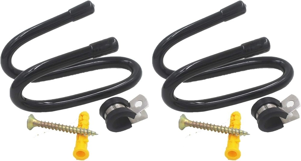 Space-Saving Black Metal Skateboard Wall Rack - Flexible Adjustable Hanger