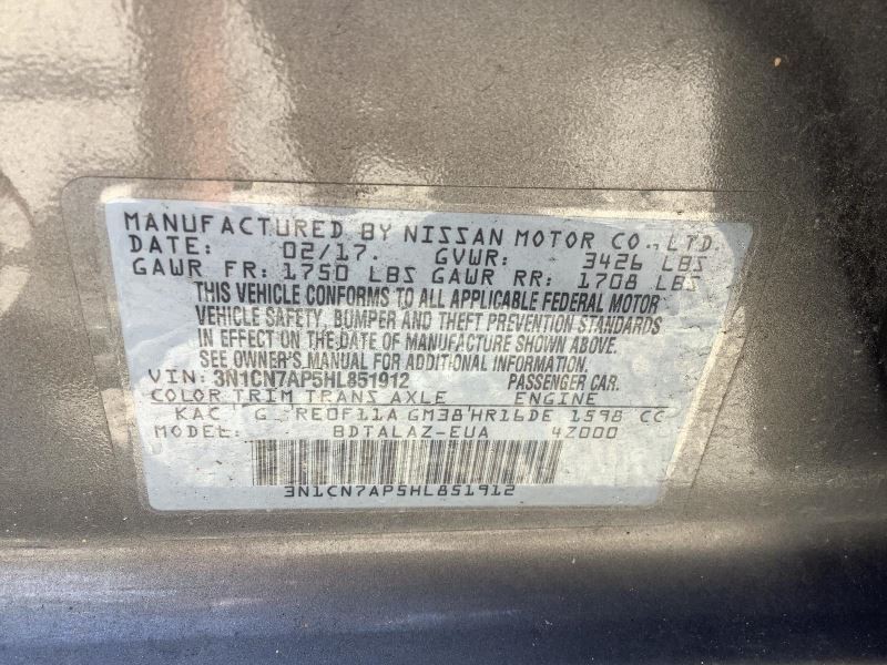 VERSA 2017 Glove Box 4330663