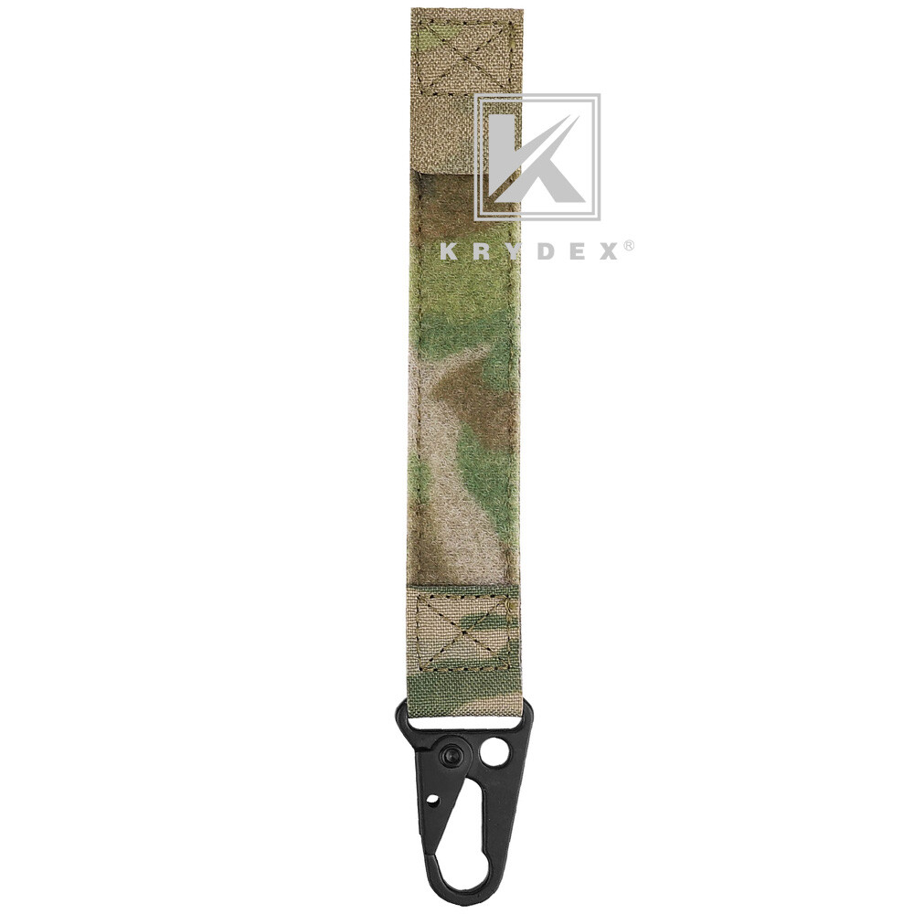 KRYDEX Tactical Hook Strap Clip Keychain Carabiner for MOLLE Belt/Tactical Vest