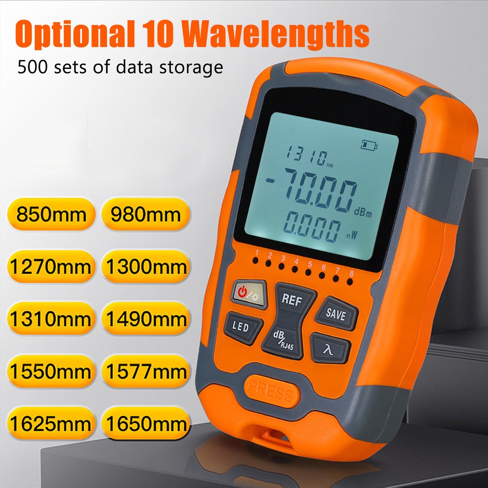 Mini Optical Power Meter Optical Fiber Cable Tester Multimeter With LED Light
