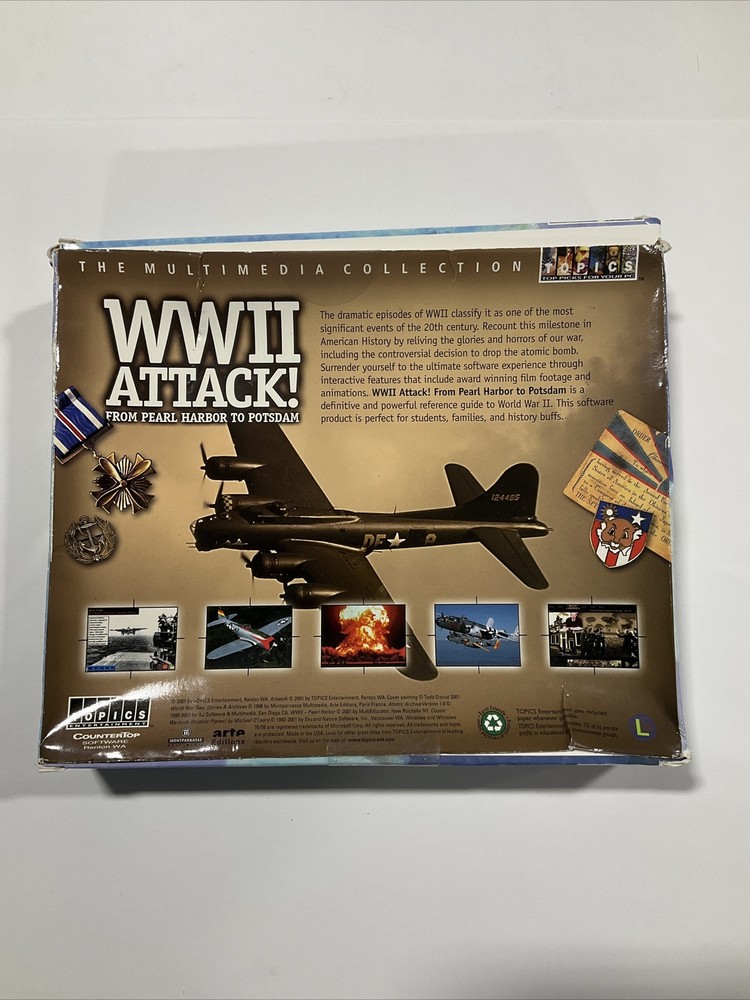 WWII Attack 4 Cd Set PC MAC Open Box Game Arte Editions