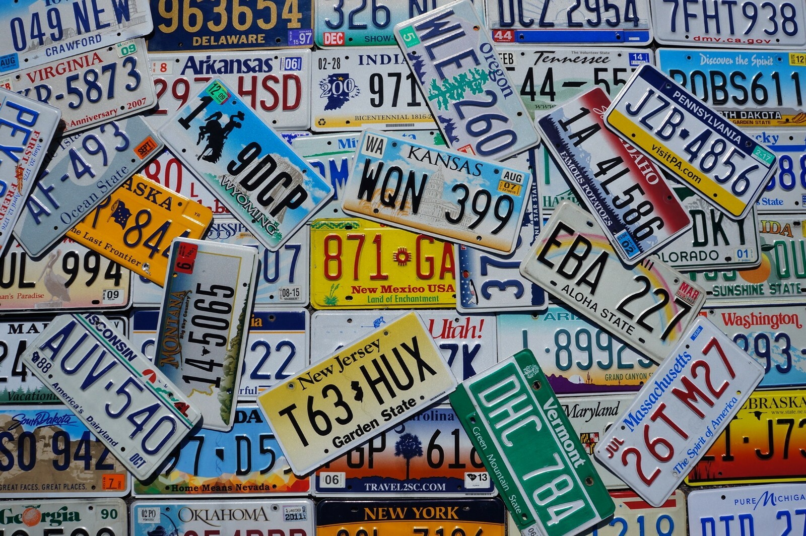 Authentic License Plate - ALL 50 STATES + Territories NICE License Plates Lot