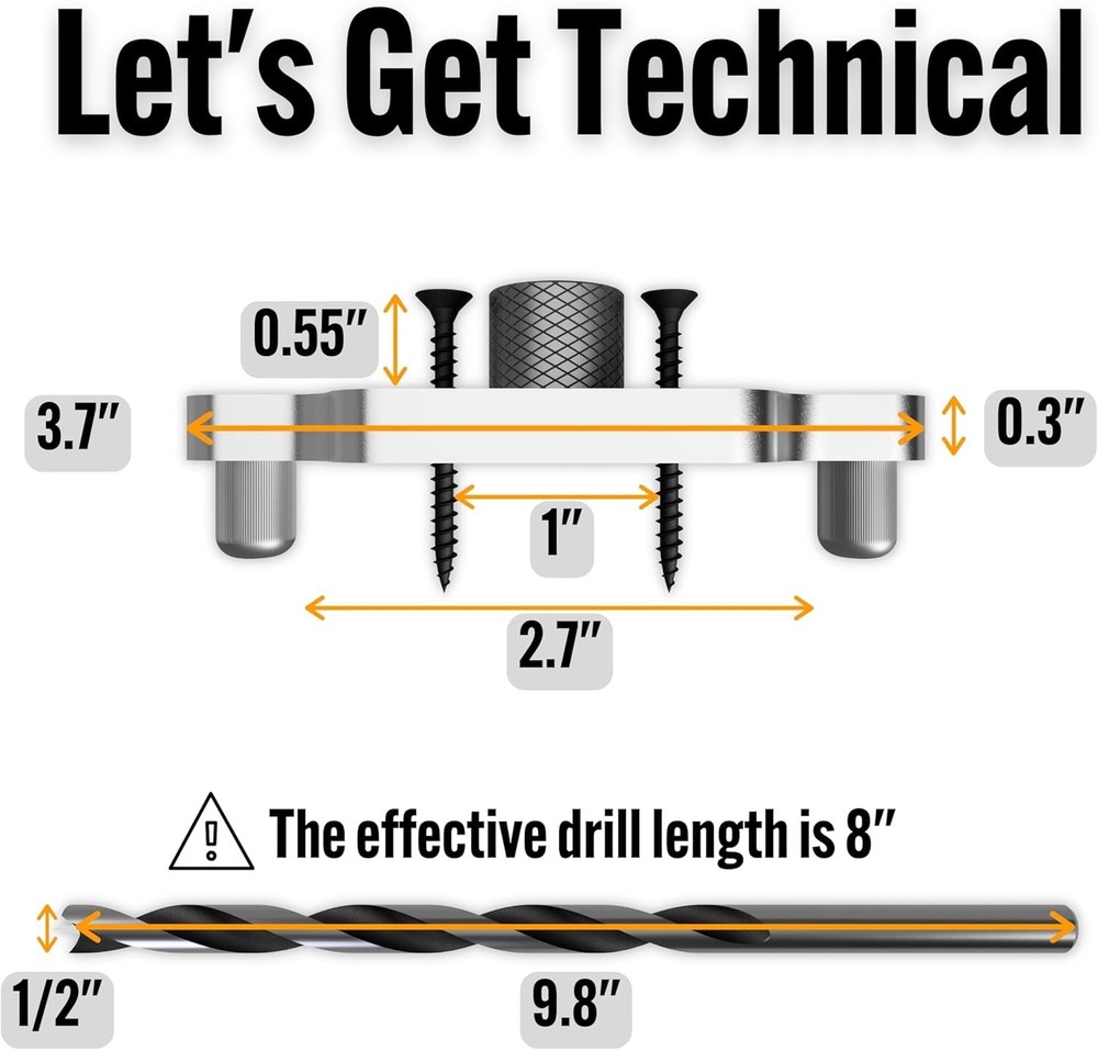 Aluminum Dowel Jig for Floating Shelf Brackets with Efficient Securing System