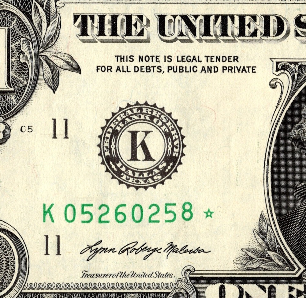 2021 K Star note One Dollar Bill Regular Run 3.2 pack note