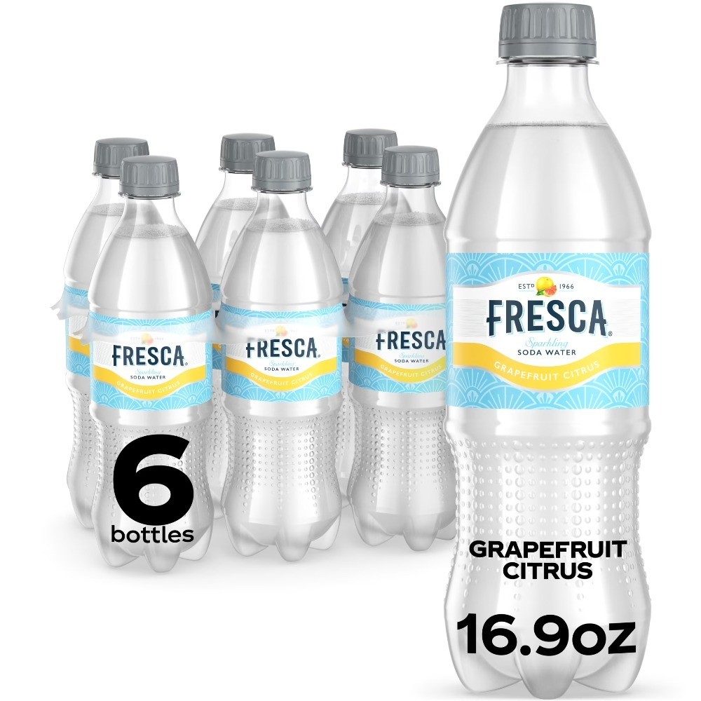 Refreshing Citrus Soda , 16.9 fl oz Bottles, 6-Pack for Hydration