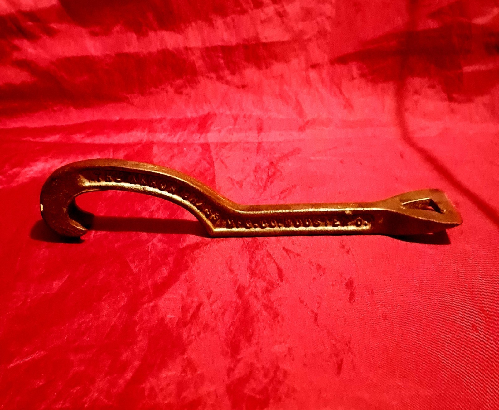 Antique Akron Brass Co Hydrant Wrench No. 10 Wooster Ohio Pat. -Feb 24 1925 Rare